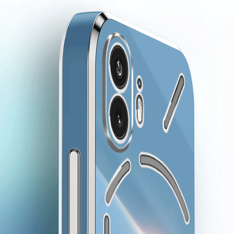 For Nothing Phone 2 XINLI Straight 6D Plating Gold Edge TPU Shockproof Case with Ring Holder(White) - free shipping - PMC Jewellery - Order now!