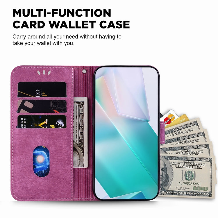 For iPhone 16e Little Tiger Embossed Leather Phone Case(Rose Red) - iPhone 16e Cases by PMC TechLife | Online Shopping South Africa | PMC TechLife | Buy Now Pay Later Mobicred