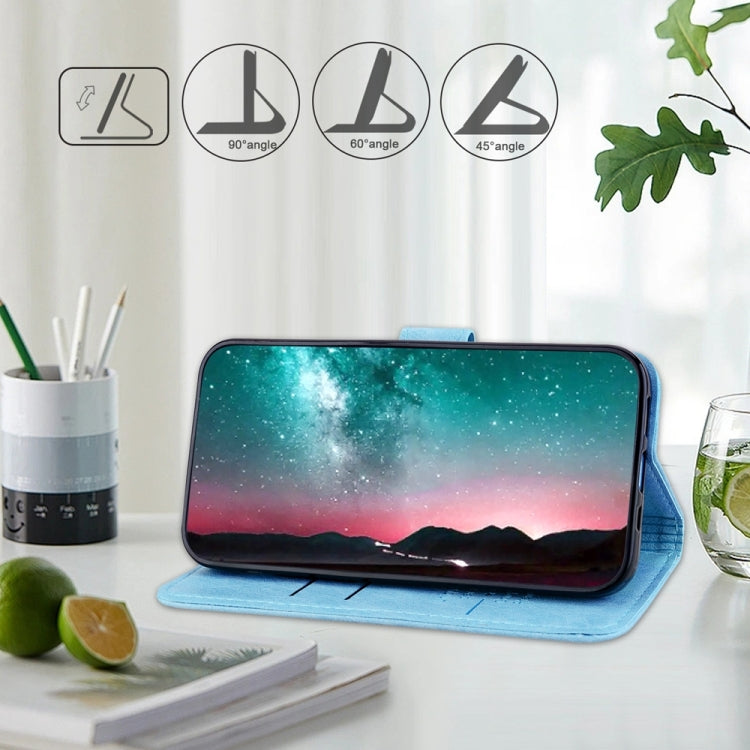 For Google Pixel 9 Pro Skin Feeling Oil Leather Texture PU + TPU Phone Case(Light Blue) - Google Cases by PMC TechLife | Online Shopping South Africa | PMC TechLife | Buy Now Pay Later Mobicred
