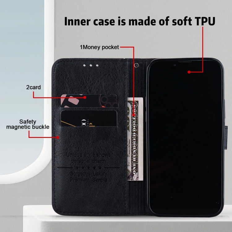 For Honor 90 Skin Feeling Oil Leather Texture PU + TPU Phone Case(Black) - Honor Cases by PMC TechLife | Online Shopping South Africa | PMC TechLife
