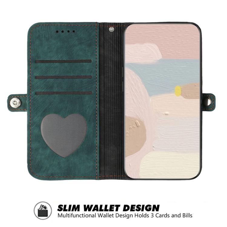 For iPhone 17 Pro Max Side Buckle Double Fold Hand Strap Leather Phone Case(Dark Green) - free shipping - PMc TechLife - Order now!