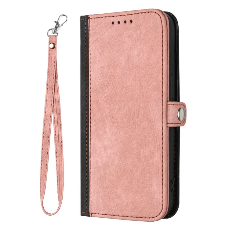 For Motorola Edge 5G 2024 Side Buckle Double Fold Hand Strap Leather Phone Case(Pink) - Motorola Cases by PMC Jewellery | Online Shopping South Africa | PMC Jewellery | Buy Now Pay Later Mobicred