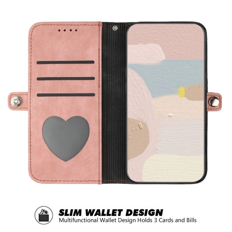 For Motorola Edge 5G 2024 Side Buckle Double Fold Hand Strap Leather Phone Case(Pink) - Motorola Cases by PMC Jewellery | Online Shopping South Africa | PMC Jewellery | Buy Now Pay Later Mobicred