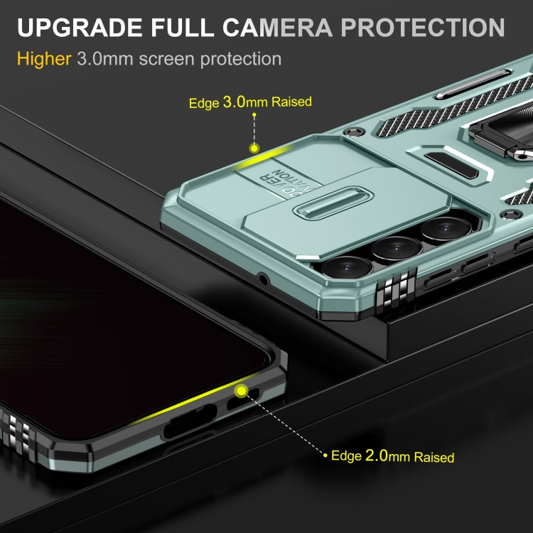 For Samsung Galaxy S24 5G Armor PC + TPU Camera Shield Phone Case(Alpine Green) - Galaxy S24 5G Cases by PMC TechLife | Online Shopping South Africa | PMC TechLife
