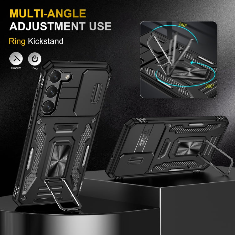 For Samsung Galaxy S24 5G Armor PC + TPU Camera Shield Phone Case(Black) - Galaxy S24 5G Cases by PMC TechLife | Online Shopping South Africa | PMC TechLife