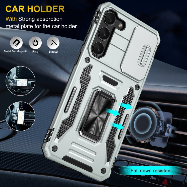 For Samsung Galaxy S24 5G Armor PC + TPU Camera Shield Phone Case(Grey) - Galaxy S24 5G Cases by PMC TechLife | Online Shopping South Africa | PMC TechLife