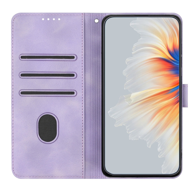 For Huawei Pura 70 Heart Pattern Skin Feel Leather Phone Case(Purple) - Huawei Cases by PMC Jewellery | Online Shopping South Africa | PMC Jewellery | Buy Now Pay Later Mobicred