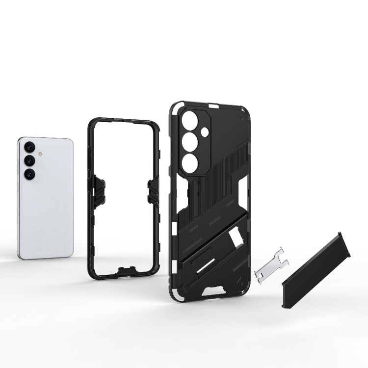 For Samsung Galaxy S24 5G Punk Armor 2 in 1 PC + TPU Shockproof Phone Case with Invisible Holder(Green) - Galaxy S24 5G Cases by PMC TechLife | Online Shopping South Africa | PMC TechLife