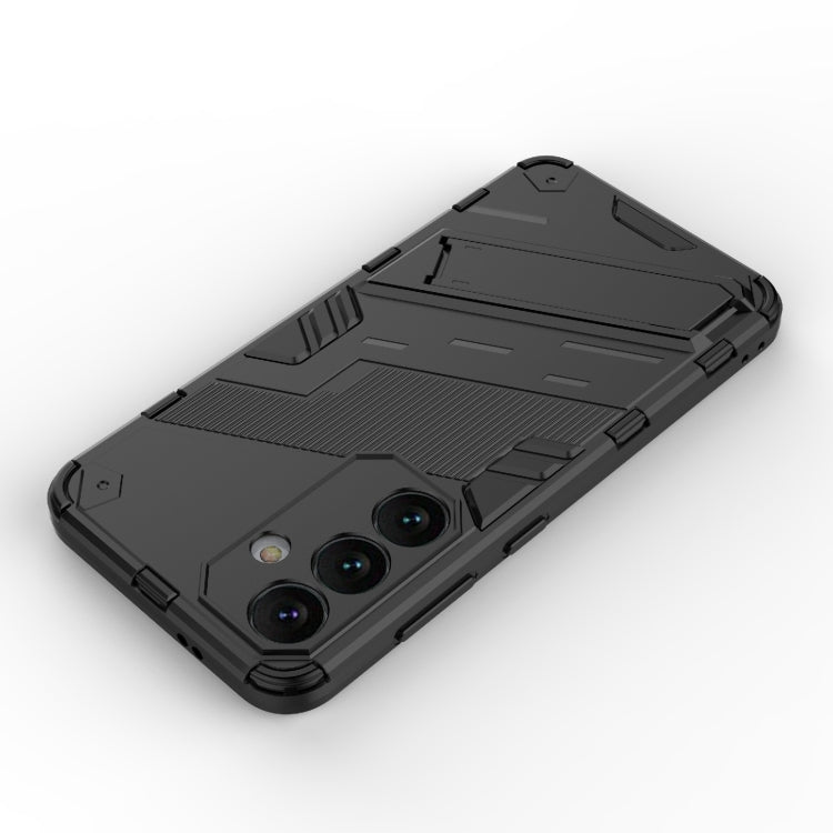 For Samsung Galaxy S24 5G Punk Armor 2 in 1 PC + TPU Shockproof Phone Case with Invisible Holder(Light Red) - Galaxy S24 5G Cases by PMC TechLife | Online Shopping South Africa | PMC TechLife