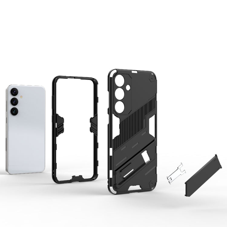 For Samsung Galaxy S24+ 5G Punk Armor 2 in 1 PC + TPU Shockproof Phone Case with Invisible Holder(Red) - Galaxy S24+ 5G Cases by PMC TechLife | Online Shopping South Africa | PMC TechLife
