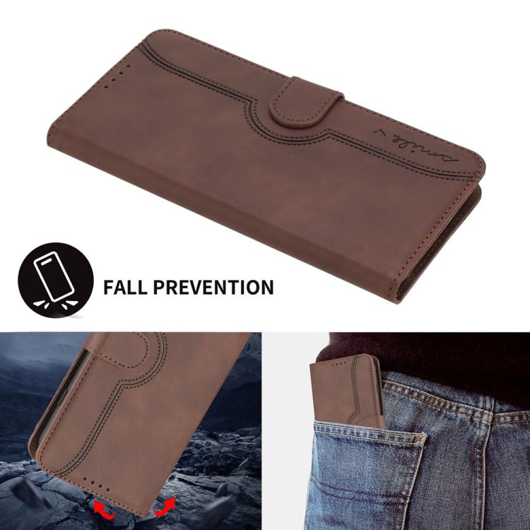 For iPhone 17 Air Heart Pattern Skin Feel Leather Phone Case(Brown) - free shipping - PMc TechLife - Order now!