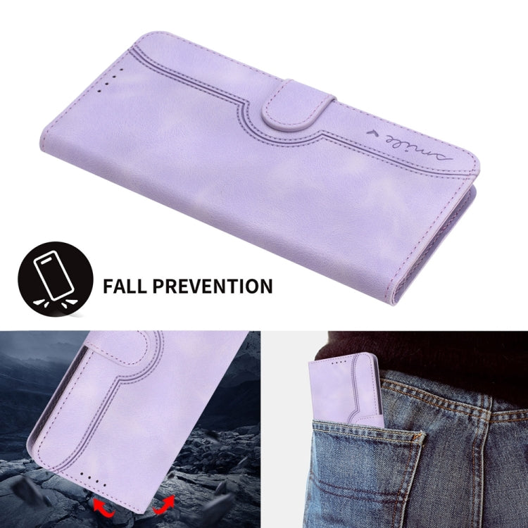 For Motorola Edge 5G 2024 Heart Pattern Skin Feel Leather Phone Case(Purple) - Motorola Cases by PMC Jewellery | Online Shopping South Africa | PMC Jewellery | Buy Now Pay Later Mobicred