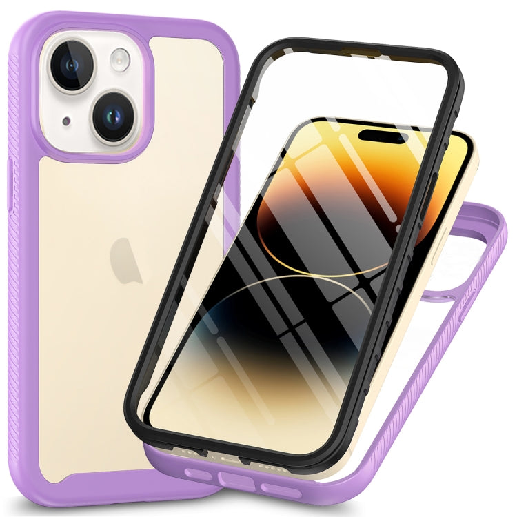 For iPhone 15 Plus Starry Sky Solid Color Series PC + TPU Phone Case with PET Film(Purple) - iPhone 15 Plus Cases by PMC TechLife | Online Shopping South Africa | PMC TechLife