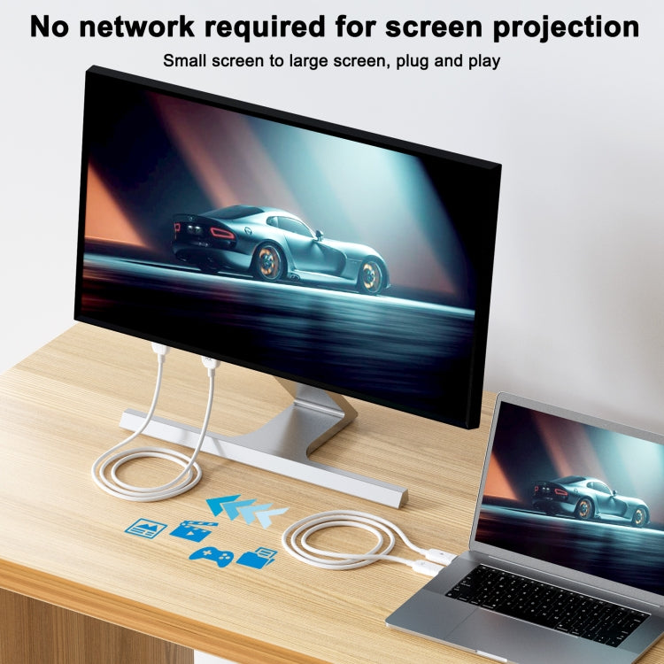 THT-020-08 4 in 1 HDMI Transmitter Wireless Screen Sharer Set(White) - Wireless Display Dongle by PMC TechLife | Online Shopping South Africa | PMC TechLife | Buy Now Pay Later Mobicred