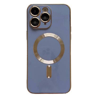 For iPhone 11 Pro Max Magsafe Plating TPU Phone Case with Lens Film(Light Blue) - iPhone 11 Pro Max Cases by PMC Jewellery | Online Shopping South Africa | PMC Jewellery