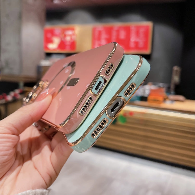 For iPhone 13 Magsafe Plating TPU Phone Case with Lens Film(Light Blue) - iPhone 13 Cases by PMC TechLife | Online Shopping South Africa | PMC TechLife