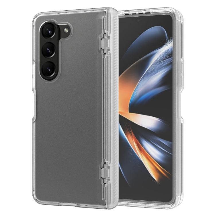 For Samsung Galaxy Z Fold5 Frosted PC+TPU Folding Phone Case with Hinge(Transparent) - Galaxy Z Fold5 Cases by PMC Jewellery | Online Shopping South Africa | PMC Jewellery | Buy Now Pay Later Mobicred