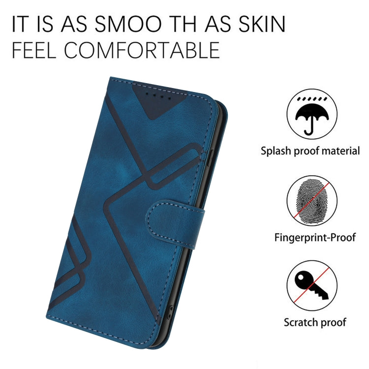 For Huawei Pura 70 Pro/70 Pro+ Line Pattern Skin Feel Leather Phone Case(Royal Blue) - Huawei Cases by PMC Jewellery | Online Shopping South Africa | PMC Jewellery | Buy Now Pay Later Mobicred