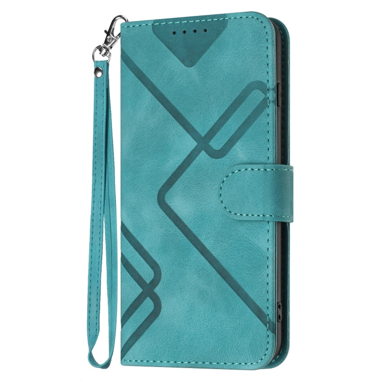 For Huawei Pura 70 Line Pattern Skin Feel Leather Phone Case(Light Blue) - Huawei Cases by PMC Jewellery | Online Shopping South Africa | PMC Jewellery | Buy Now Pay Later Mobicred