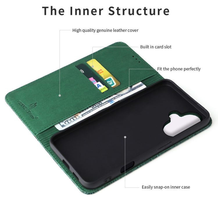 For iPhone 16 Fierre Shann Crocodile Texture Magnetic Genuine Leather Phone Case(Green) - free shipping - PMC Jewellery - Order now!