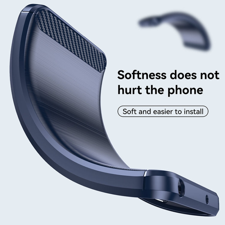 For Motorola Edge+ 2022 Brushed Texture Carbon Fiber TPU Phone Case(Blue) - Motorola Cases by PMC TechLife | Online Shopping South Africa | PMC TechLife | Buy Now Pay Later Mobicred