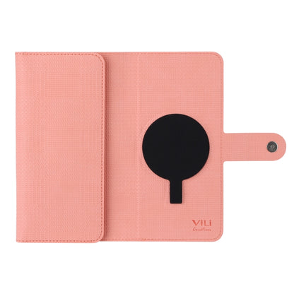 For iPhone 13 ViLi GHB Series MagSafe Magnetic Zipper Leather Phone Case(Pink) - iPhone 13 Cases by ViLi | Online Shopping South Africa | PMC Jewellery | Buy Now Pay Later Mobicred