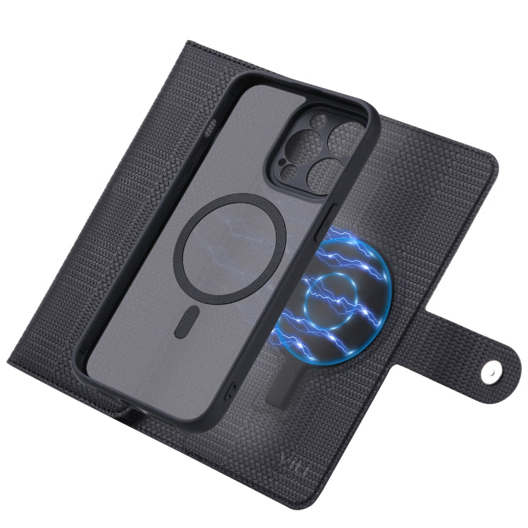 For iPhone 13 ViLi GHB Series MagSafe Magnetic Zipper Leather Phone Case(Black) - free shipping - PMC Jewellery - Order now!