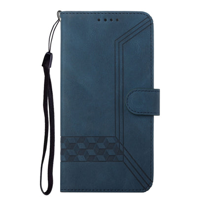 For Huawei Pura 70 Cubic Skin Feel Flip Leather Phone Case(Blue) - Huawei Cases by PMC Jewellery | Online Shopping South Africa | PMC Jewellery | Buy Now Pay Later Mobicred