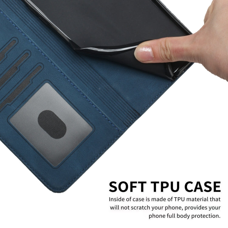 For iPhone 16 Plus Cubic Skin Feel Flip Leather Phone Case(Blue) - iPhone 16 Plus Cases by PMC TechLife | Online Shopping South Africa | PMC TechLife | Buy Now Pay Later Mobicred