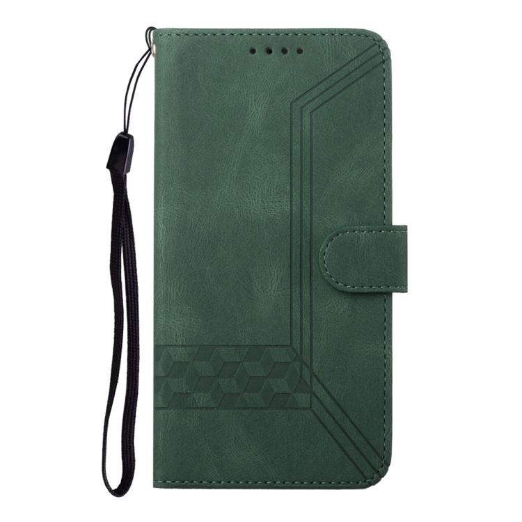 For iPhone 17 Pro Max Cubic Skin Feel Flip Leather Phone Case(Green) - free shipping - PMc TechLife - Order now!