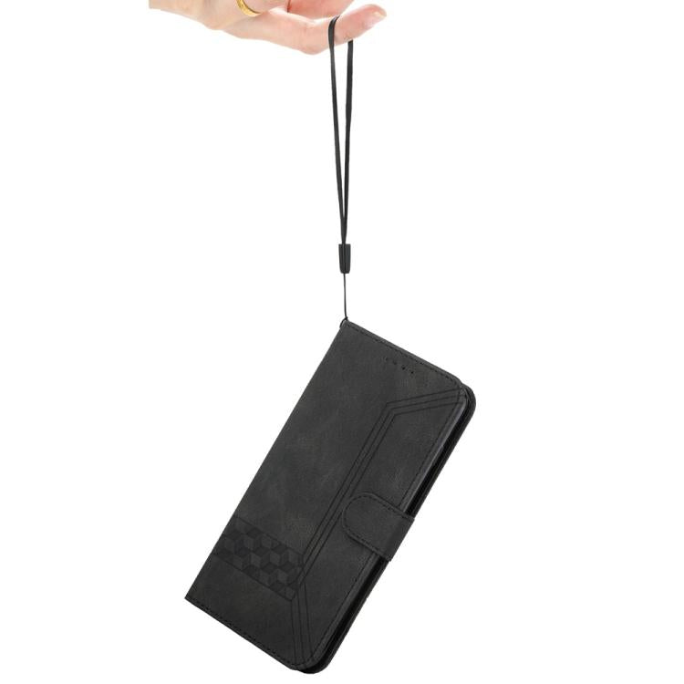 For iPhone 17 Pro Cubic Skin Feel Flip Leather Phone Case(Black) - free shipping - PMc TechLife - Order now!