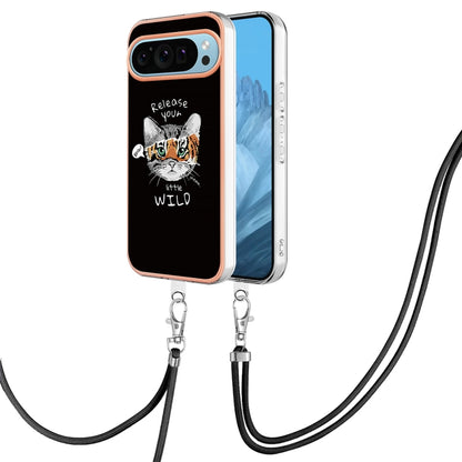 For Google Pixel 9 Pro XL Electroplating Dual-side IMD Phone Case with Lanyard(Natural Growth) - Google Cases by PMC Jewellery | Online Shopping South Africa | PMC Jewellery | Buy Now Pay Later Mobicred