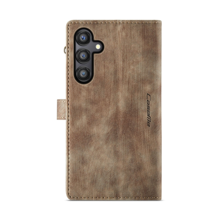 For Samsung Galaxy A55 5G CaseMe C30 Card Slots Zipper Wallet Leather Phone Case(Brown) - Galaxy Phone Cases by CaseMe | Online Shopping South Africa | PMC Jewellery | Buy Now Pay Later Mobicred