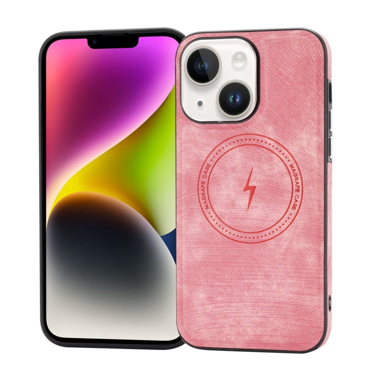 For iPhone 14 Side PU Hybrid TPU Magsafe Phone Case(Pink) - iPhone 14 Cases by PMC TechLife | Online Shopping South Africa | PMC TechLife | Buy Now Pay Later Mobicred