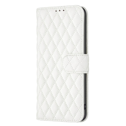 For Motorola Edge 40 Neo Diamond Lattice Wallet Flip Leather Phone Case(White) - Motorola Cases by PMC Jewellery | Online Shopping South Africa | PMC Jewellery | Buy Now Pay Later Mobicred