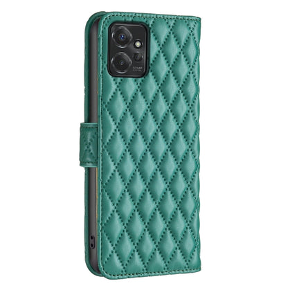 For Motorola Moto G Power 5G 2024 Diamond Lattice Wallet Flip Leather Phone Case(Green) - Motorola Cases by PMC Jewellery | Online Shopping South Africa | PMC Jewellery | Buy Now Pay Later Mobicred