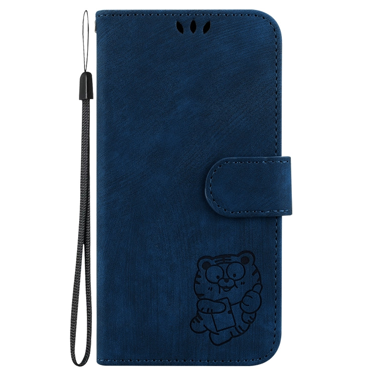 For Google Pixel 9 Pro Little Tiger Embossed Leather Phone Case(Dark Blue) - Google Cases by PMC Jewellery | Online Shopping South Africa | PMC Jewellery | Buy Now Pay Later Mobicred