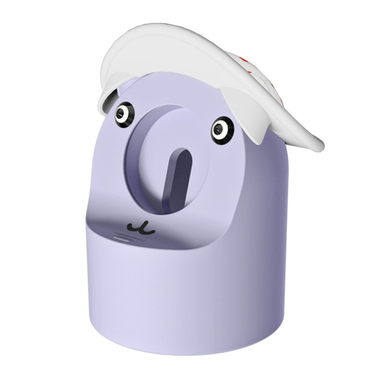 For Apple Watch Series Hat Bear Shaped Silicone Charging Base(Purple) - Charger / Holder by PMC TechLife | Online Shopping South Africa | PMC TechLife | Buy Now Pay Later Mobicred