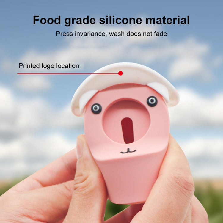 For Apple Watch Series Hat Bear Shaped Silicone Charging Base(Blue) - Charger / Holder by PMC TechLife | Online Shopping South Africa | PMC TechLife | Buy Now Pay Later Mobicred