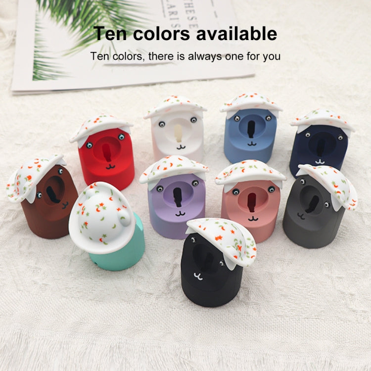 For Apple Watch Series Hat Bear Shaped Silicone Charging Base(White) - Charger / Holder by PMC TechLife | Online Shopping South Africa | PMC TechLife | Buy Now Pay Later Mobicred