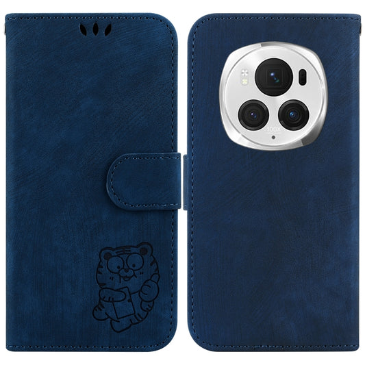 For Honor Magic6 Pro Little Tiger Embossed Leather Phone Case(Dark Blue) - Honor Cases by PMC Jewellery | Online Shopping South Africa | PMC Jewellery | Buy Now Pay Later Mobicred