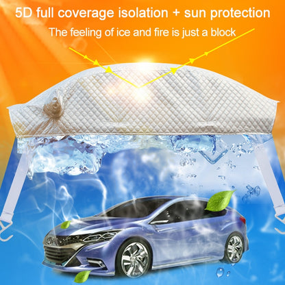 Car Half-cover Car Clothing Sunscreen Heat Insulation Sun Nisor, Aluminum Foil Size:  5.2x2x1.8m - Aluminum Film PEVA by PMC Jewellery | Online Shopping South Africa | PMC Jewellery | Buy Now Pay Later Mobicred