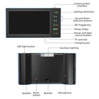 T23 3.9mm Single Lens 7 inch Screen Industrial Endoscope, Spec:5m Tube -  by PMC Jewellery | Online Shopping South Africa | PMC Jewellery | Buy Now Pay Later Mobicred