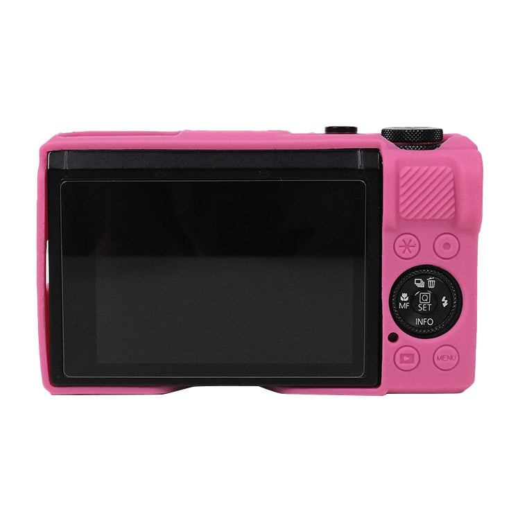 For Canon PowerShot G7 X Mark III / G7X3 Soft Silicone Protective Case with Lens Cover(Rose Red) - Protective Case by PMC TechLife | Online Shopping South Africa | PMC TechLife