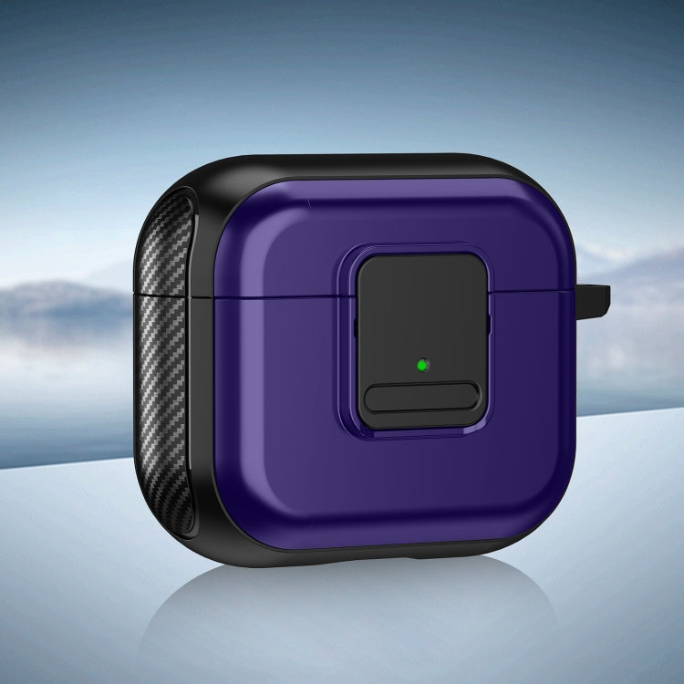 For AirPods 3 TPU + PC Wireless Earphones Case with Magnetic Switch(Purple) - For AirPods 3 by PMC Jewellery | Online Shopping South Africa | PMC Jewellery | Buy Now Pay Later Mobicred