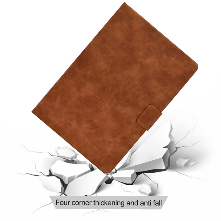 For iPad Air 2022 10.9 Cowhide Texture Leather Smart Tablet Case(Brown) - iPad Air (2022) / (2020) 10.9 Cases by PMC TechLife | Online Shopping South Africa | PMC TechLife | Buy Now Pay Later Mobicred