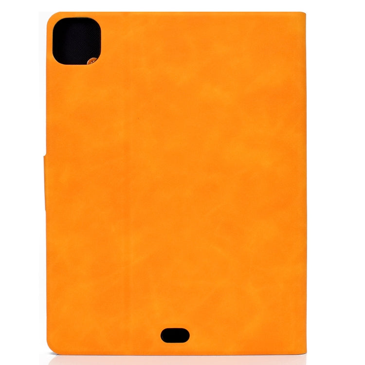 For iPad Pro 11 2024 Cowhide Texture Leather Smart Tablet Case(Khaki) - iPad Pro 11 2024 Cases by PMC TechLife | Online Shopping South Africa | PMC TechLife | Buy Now Pay Later Mobicred