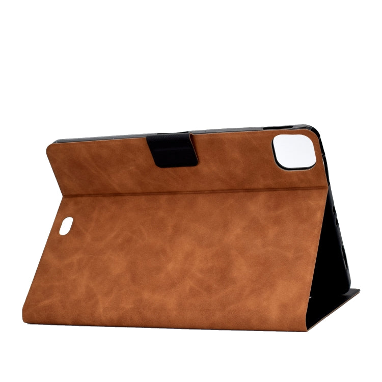 For iPad Pro 11 2024 Cowhide Texture Leather Smart Tablet Case(Brown) - iPad Pro 11 2024 Cases by PMC TechLife | Online Shopping South Africa | PMC TechLife | Buy Now Pay Later Mobicred