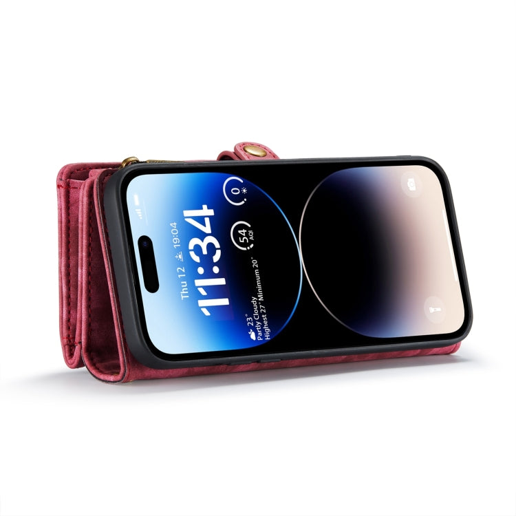 For iPhone 15 Pro Max CaseMe 008 Detachable Multifunctional Leather Phone Case(Red) - iPhone 15 Pro Max Cases by CaseMe | Online Shopping South Africa | PMC Jewellery | Buy Now Pay Later Mobicred