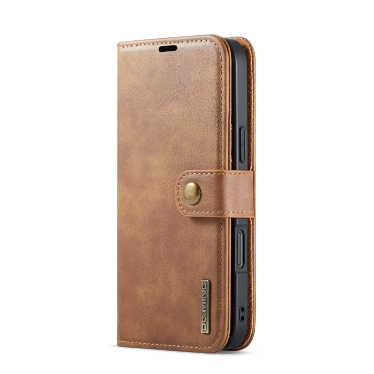 For iPhone 16 Plus DG.MING Crazy Horse Texture Detachable Magnetic Leather Phone Case(Brown) - iPhone 16 Plus Cases by DG.MING | Online Shopping South Africa | PMC Jewellery | Buy Now Pay Later Mobicred